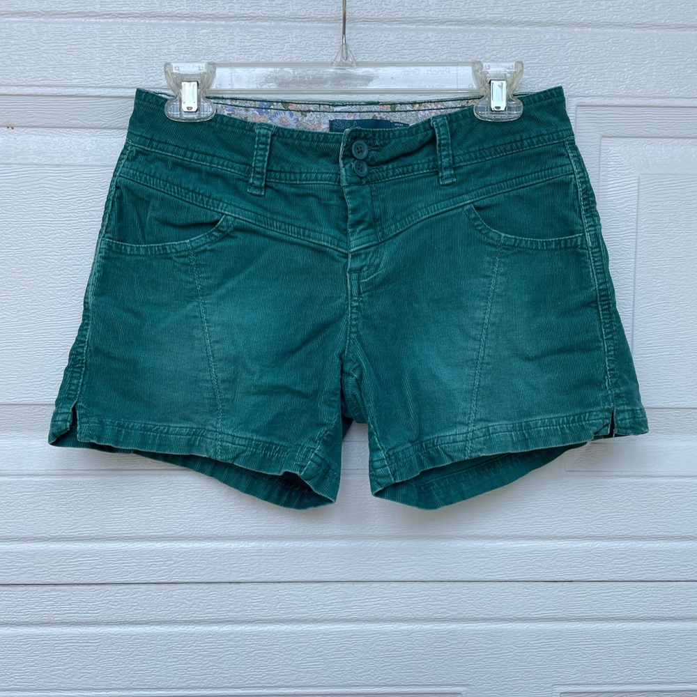 Prana Lori Teal Corduroy Shorts 4